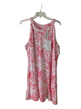 Tommy Bahama Abby Monstera Mirage SL Dress, Pure Coral, XL - NWT!